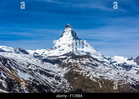 Vue sur le train sur le Matterhorn, Zermatt, Suisse Banque D'Images