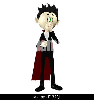 Illustration d'un vampire isolé sur fond blanc Banque D'Images