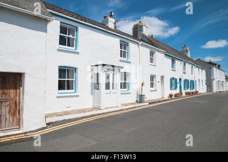 Vieux fishermens cottages St Mawes Cornwall Angleterre Banque D'Images