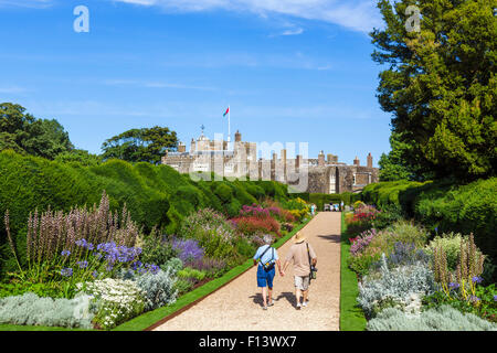 Château de Walmer, un appareil 16thC Fort, vue depuis les jardins, Kent, England, UK Banque D'Images