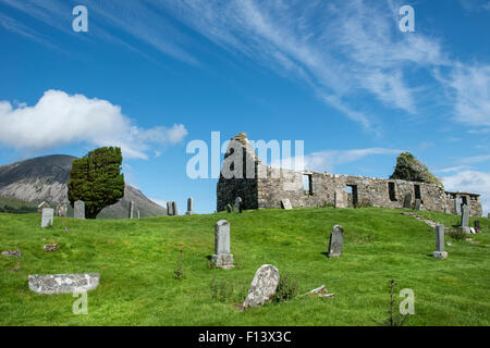 Le cimetière en Chriosd Cill, un 16e siècle près de l'église ruinée Broadford sur l'île de Skye, Écosse, Royaume-Uni Banque D'Images