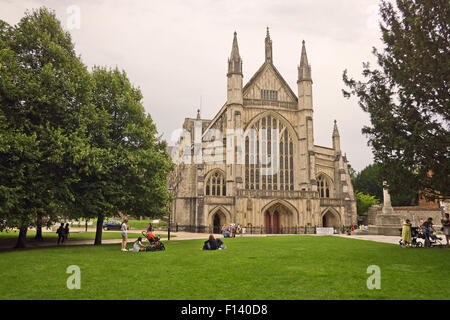 La cathédrale de Winchester, Hampshire, United Kingdom Banque D'Images