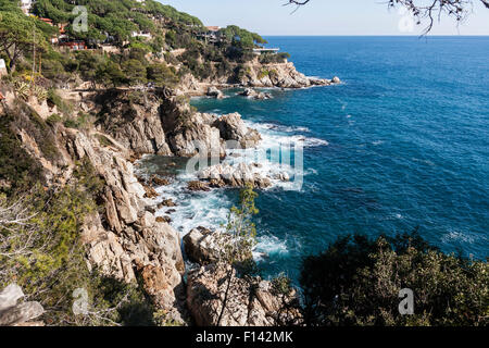 Cala d'en, Meurtrisseurs Lloret de Mar. Banque D'Images