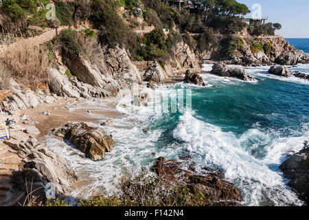 Cala d'en, Meurtrisseurs Lloret de Mar. Banque D'Images