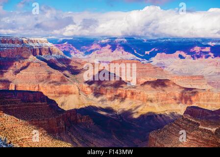 Grand Canyon Vista. D'HIVER pittoresque Grand Canyon du Colorado Paysage. Arizona, United States. Banque D'Images