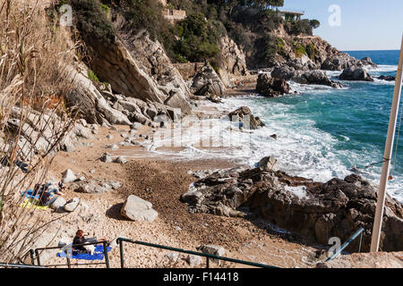 Cala d'en, Meurtrisseurs Lloret de Mar. Banque D'Images