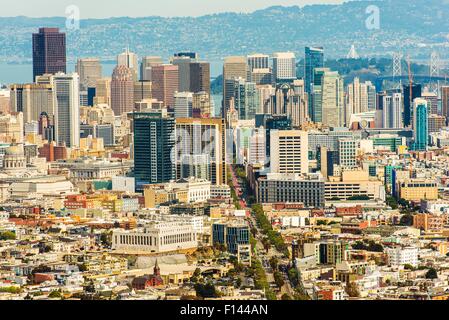 Ville de San Francisco la ville. Le centre-ville de San Francisco, Californie, États-Unis. Banque D'Images