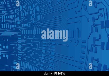 Arrière-plan de Circuit bleu Illustration de Vecteur