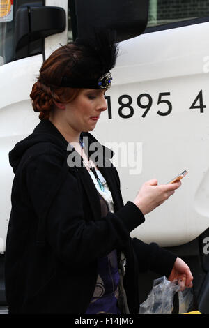 Downton Abbey La série de fiction tournage des scènes à Londres 2013 Banque D'Images