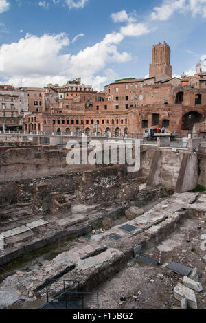 Vieux Marchés de Trajan à Rome Banque D'Images