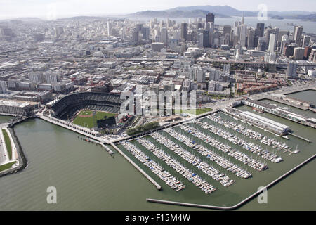 ATT Park San Francisco CA aerial Banque D'Images