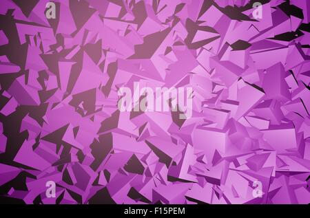 Arrière-plan 3D géométrique violet. Motif géométrique en toile de fond. 3D Illustration. Banque D'Images