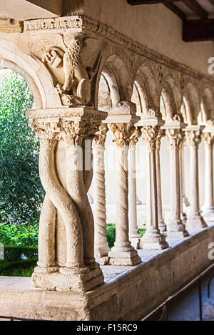 Cloître de la cathédrale à Aix-en-Provence, dans le sud de la France Banque D'Images