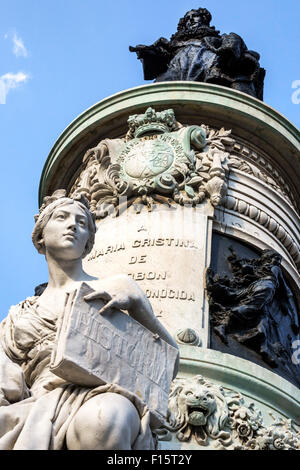 Madrid Espagne,Hispanic Retiro,Maria Christina de Bourbon,reine,statue,monument,Spain150629164 Banque D'Images