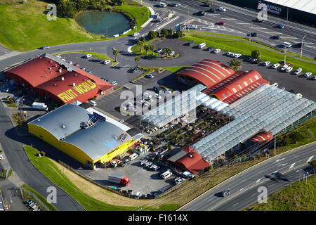 Centre Commercial, Silverdale, North Auckland, île du Nord, Nouvelle-Zélande - vue aérienne Banque D'Images