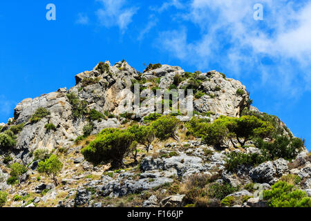 Paysage autour du village blanc de Casares Malaga Andalousie, Espagne dans les montagnes Banque D'Images