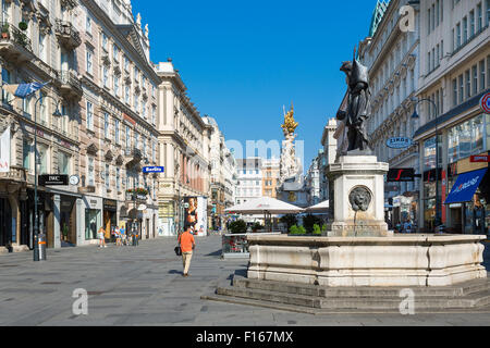 Rue Graben, Vienne, Autriche Banque D'Images