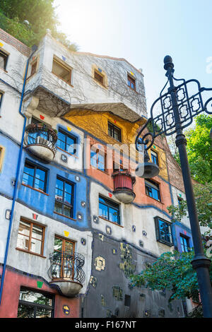 La maison Hundertwasser à Vienne Banque D'Images