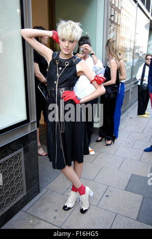 Agyness Deyn Fashion model vu à Londres, 2008 Banque D'Images