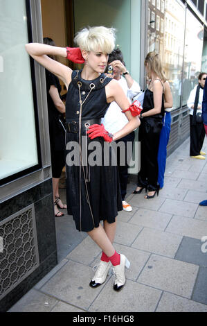 Agyness Deyn Fashion model vu à Londres, 2008 Banque D'Images