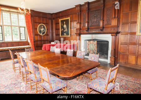 Hampshire, Chawton, Chawton House Library, l'un du temps Accueil de Edward Austen Knight frère de Jane Austen,la salle à manger Banque D'Images