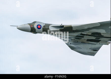 Avro Vulcan XH558 effectuant dans sa dernière saison, à Herne Bay airshow en août 2015. Banque D'Images