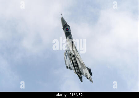 Avro Vulcan XH558 effectuant dans sa dernière saison, à Herne Bay airshow en août 2015. Banque D'Images