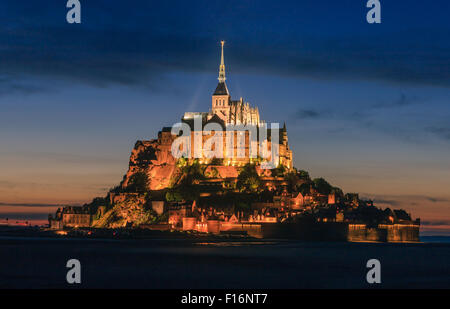 Mont Saint-Michel en Normandie, France Banque D'Images