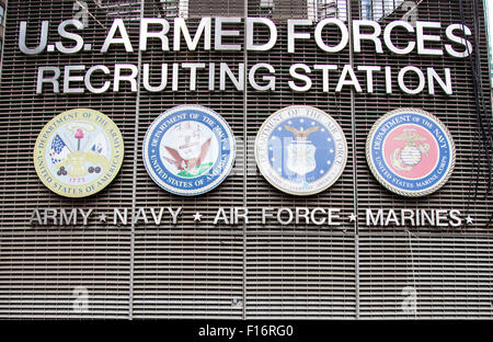 Forces armées américaines de recrutement sur Times Square New York City Banque D'Images