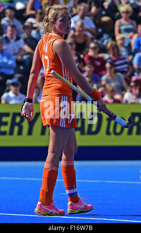 Lea Valley, London, UK. Août 28, 2015. Unibet EuroHockey Championships Jour 8. Pays-bas contre l'Allemagne. Maartje Paumen (NED) Capitaine, contre l'Allemagne © Plus Sport Action/Alamy Live News Banque D'Images