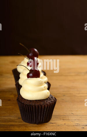 Cupcakes Forêt Noire Banque D'Images