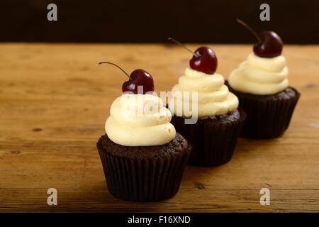 Cupcakes Forêt Noire Banque D'Images