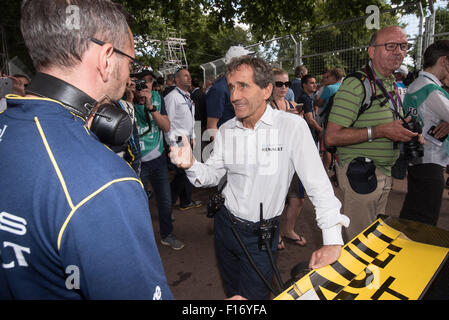 FIA Formula E London ePrix tenue à Battersea Park comprend : Alain Prost Où : London, Royaume-Uni Quand : 27 Oct 2015 Banque D'Images