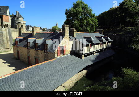 Lavoirs (lavoir public), Rue Francis-Decker, Vannes, Morbihan, Bretagne France Banque D'Images