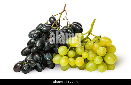 Deux grappes de raisin isolé sur fond blanc Banque D'Images