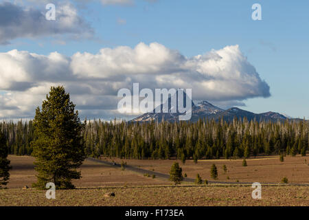 MT Thielsen en Oregon depuis un point de vue à Crater Lake National Park Banque D'Images