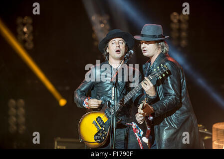 Leeds, UK. 28 août 2015. Les libertins titre la scène principale au Festival de Leeds, Bramham Park 28/08/2015 Credit : Gary Mather/Alamy Live News Banque D'Images