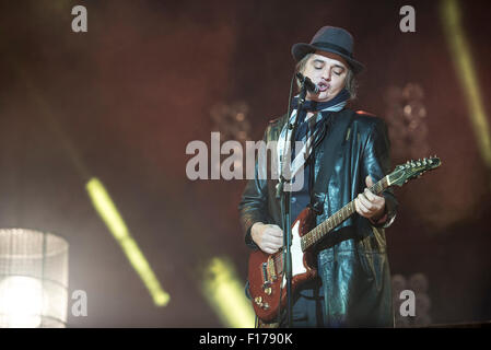 Leeds, UK. 28 août 2015. Les libertins titre la scène principale au Festival de Leeds, Bramham Park 28/08/2015 Credit : Gary Mather/Alamy Live News Banque D'Images