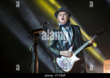 Leeds, UK. 28 août 2015. Les libertins titre la scène principale au Festival de Leeds, Bramham Park 28/08/2015 Credit : Gary Mather/Alamy Live News Banque D'Images