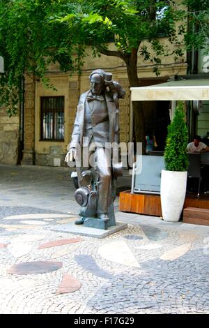 Statue de Hans Christian Andersen les escargots Bratislava Banque D'Images