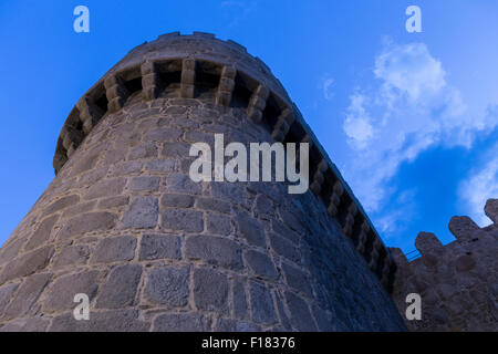 Médiéval fantastique mur extérieur qui protège et entoure la ville d'Avila, Espagne Banque D'Images