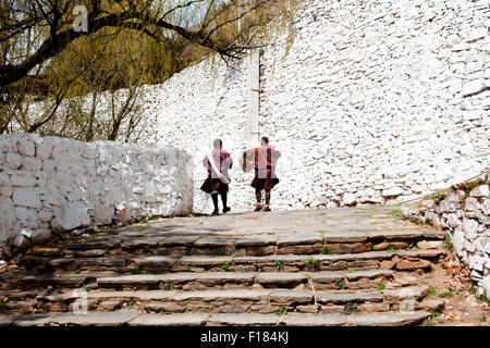 Les sections locales à Rinpung Dzong - Paro - Bhoutan Banque D'Images