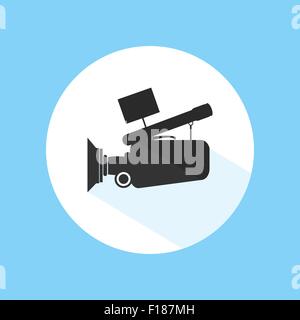 L'icône Caméra vidéo cinéma vidéo Pro Design Illustration Vecteur Silhouette Illustration de Vecteur