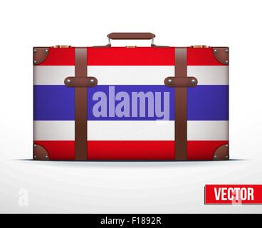 Classic vintage assurance valise pour voyager Illustration de Vecteur