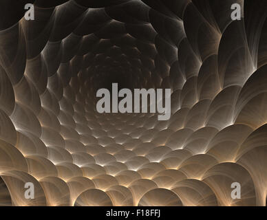 Modèle fractal simple sous forme de perspective d'abeilles Banque D'Images