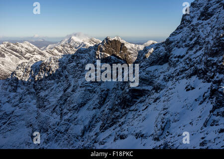 Sgurr Mhic Choinnich, Coire Lagan, Cuillin, Isle of Skye, Scotland, UK Banque D'Images