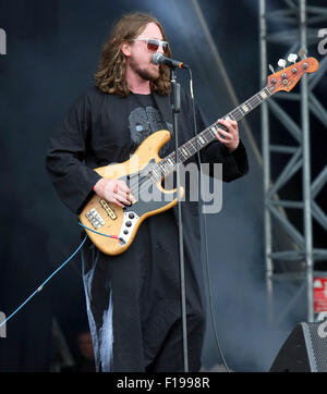 Portsmouth, Royaume-Uni. Dimanche 30 août 2015. Festival victorieux - Dimanche Dave McCabe sur la scène commune à Southsea Common. Credit : UKNIP / Alamy Live News Banque D'Images