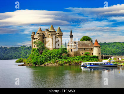 Châteaux médiévaux de romantique France - Château de Val Banque D'Images