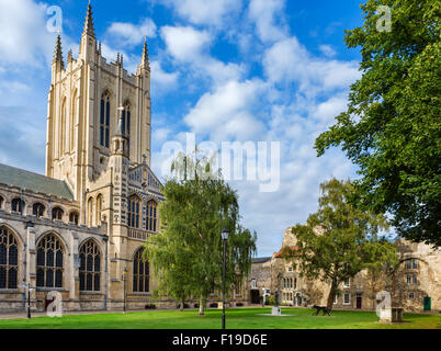 Bury St Edmunds, Suffolk. Cathédrale St Edmundsbury en début de soirée, Bury St Edmunds, Suffolk, Angleterre, RU Banque D'Images