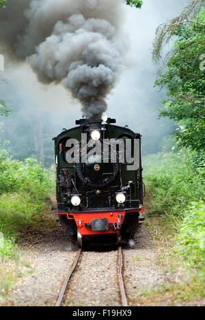 Locomotive à vapeur vulcan historique express en Rhénanie-palatinat vallée brohl allemagne europe Banque D'Images